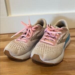 Brooks Beige and Pink Athletic Shoes